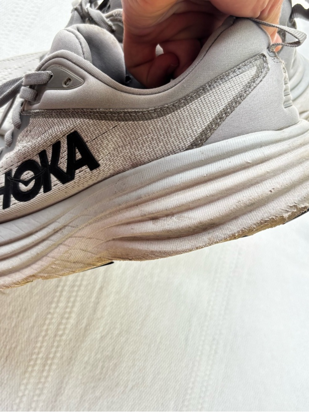 HOKA One One Bondi 3 Men’s Size 8.5D Running Shoes Gray - Picture 9 of 15